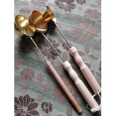 Ковш (черпак) банный 0,5л латунь/бук 60см