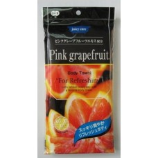 Мочалка для тела мягкая с витамином С "Грейпфрут"  (Япония)
