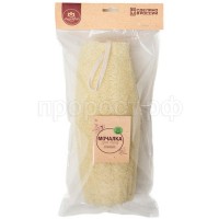 Мочалка из люффы закругленная 35см с ленточными ручками Л-40б Мочалка из люффы закругленная 35см с ленточными ручками Л-40б