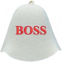 Шапка для бани войлочная "Boss"